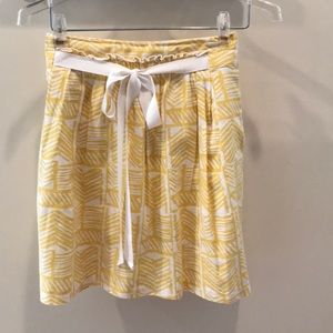 Love21 yellow linen skirt, size M